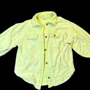 FP Movement by Free People Lime Green Button-Up Jacket